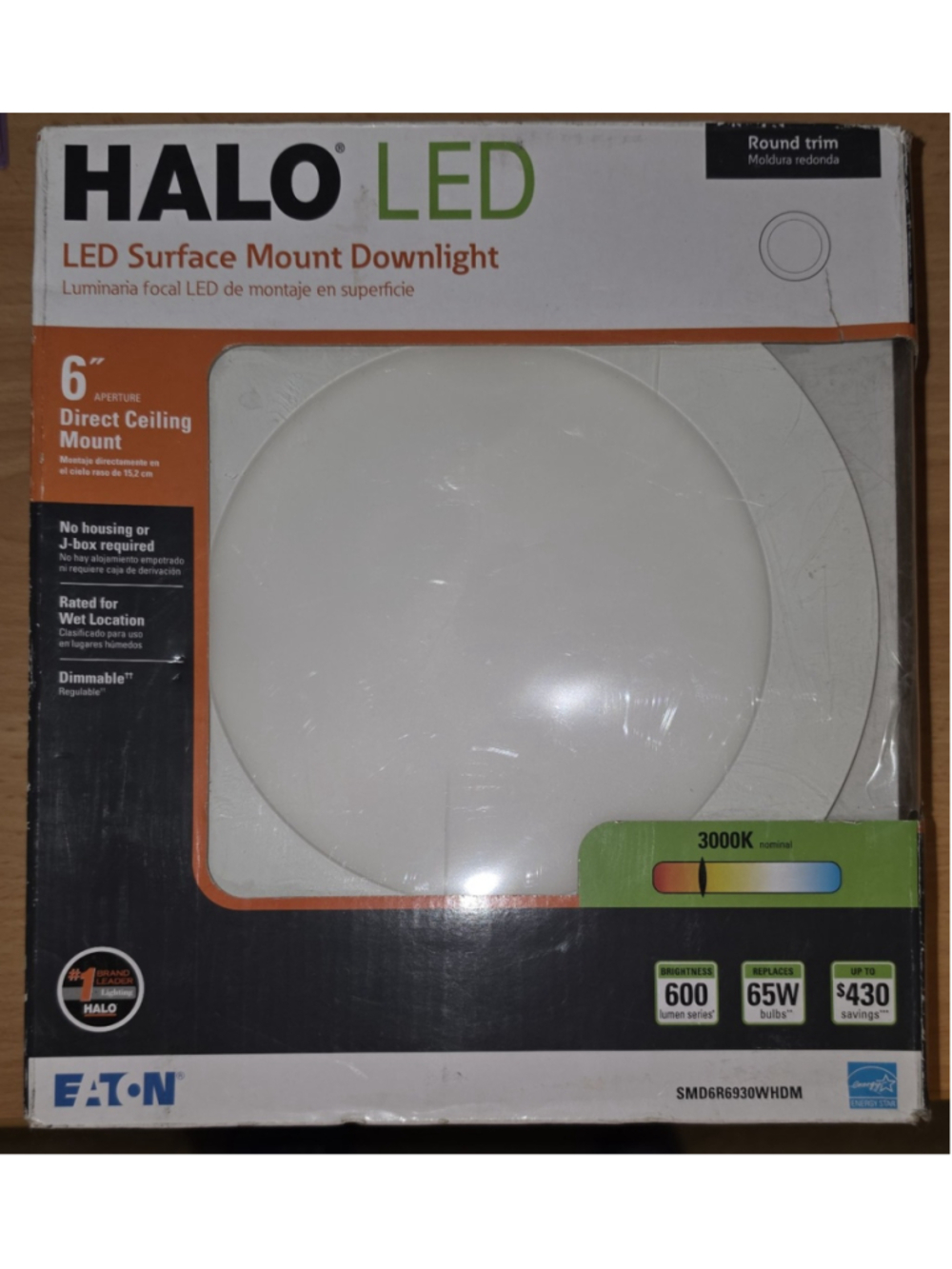 Halo LED 6-Inch Surface Mount Downlight White One Size